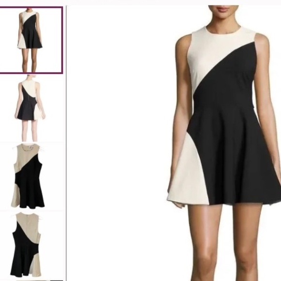 ELIZABETH & JAMES RANDALL two toned fit and flare dress size 2 NWT - Picture 1 of 7